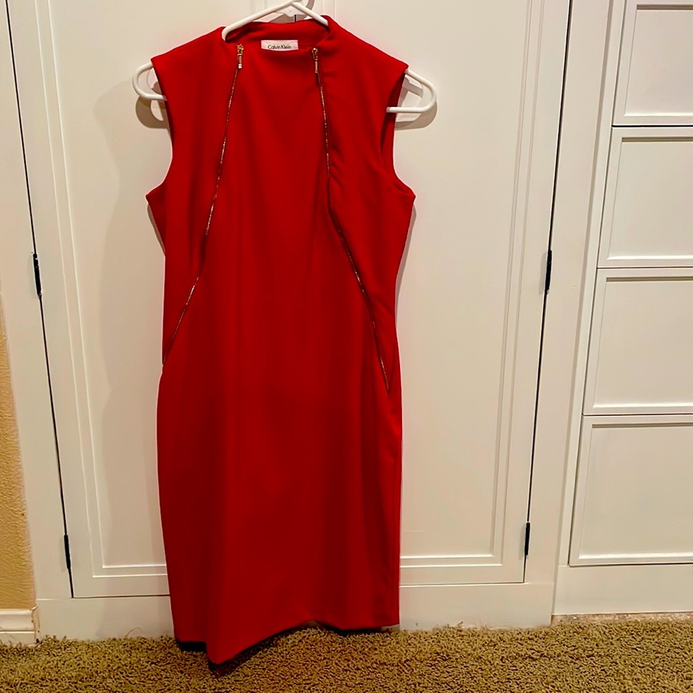 Calvin Klein red dress